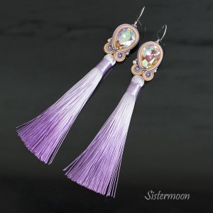 Fioletowe kolczyki sutasz Lilia