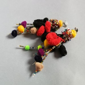 klipsy kolorowe etno boho folk