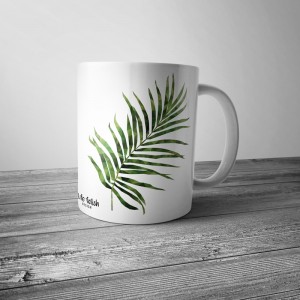 Kubek z liśmi palmy