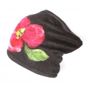 czapka wełniana damska czarna