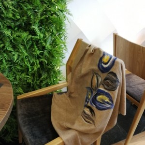 szal wełniany filcowany wełną merynosów