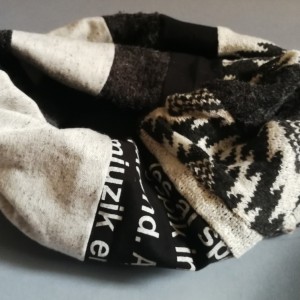 komin patchworkowy ciepły zimowy damski handmade