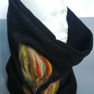 komin wełniany filcowany wełną merynosów