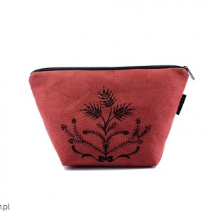 Kosmetyczka damska Tabasco z czarnym haftem