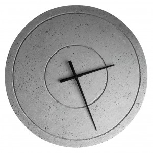 ZEGAR Z BETONU GROOVE - SZARY