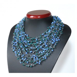 4133 naszyjnik kolia szklane koraliki