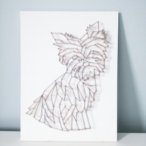 Dekoracja ścienna geometryczny york string art