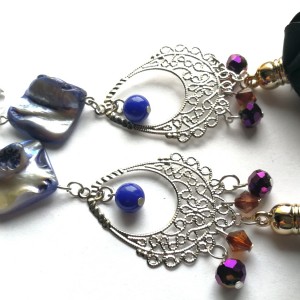 klipsy etno boho handmade folk-box x1-polecam pojedyncza sztuka