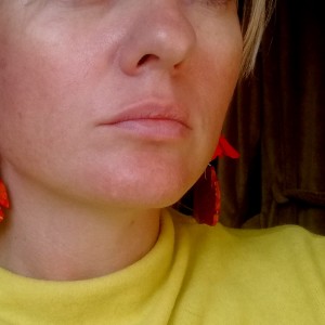 klipsy kwiaty i ceramiczne rybki