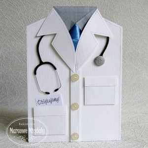 Kartka Fartuch Lekarski, podziękowanie dla lekarza