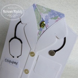 Kartka Fartuch Lekarski damski, podziękowanie dla lekarza