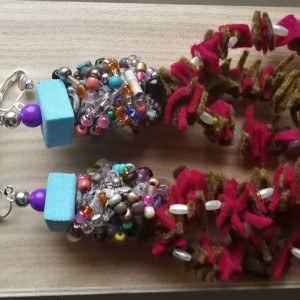 klipsy duze etno boho folk wiszące