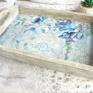 Postarzana taca vintage