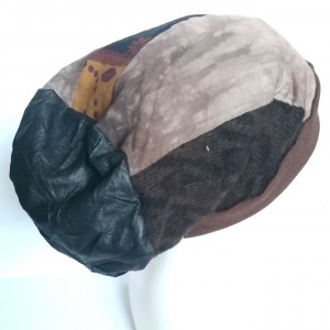 czapka turbanowa etno boho patchwork
