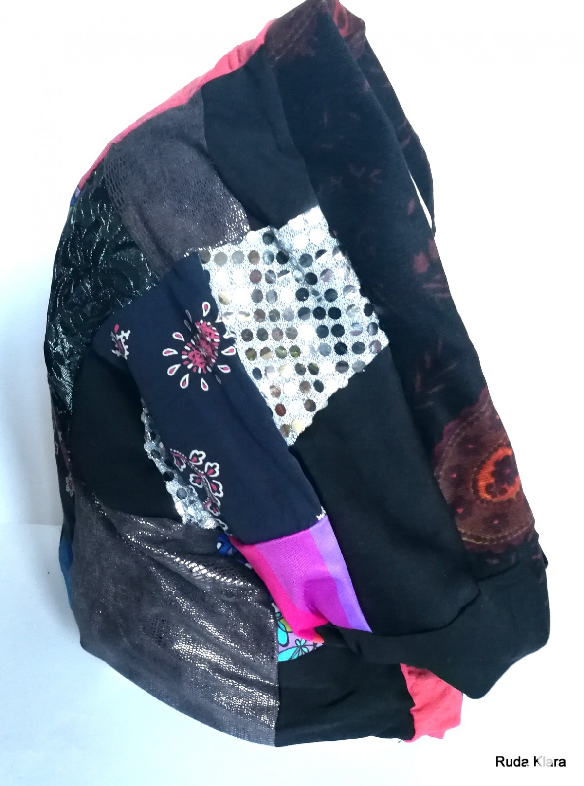 komin patchworkowy pojedynczy egzemplarz damski handmade