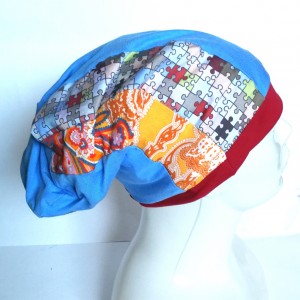 czapka turbanowa etno boho patchwork