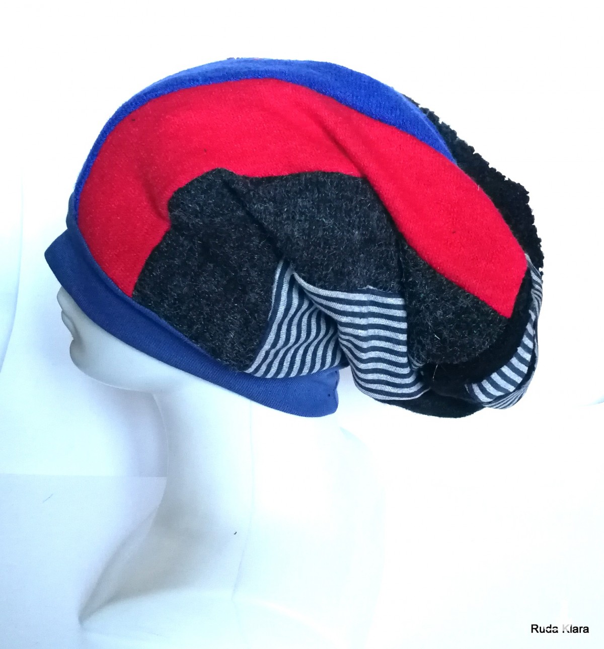 czapka turbanowa etno boho patchwork