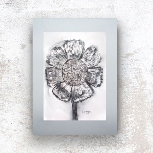 ładna grafika do salonu, rysunek w skandynawskim stylu, szary obraz