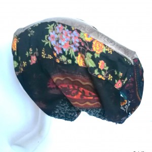czapka turbanowa etno boho patchwork