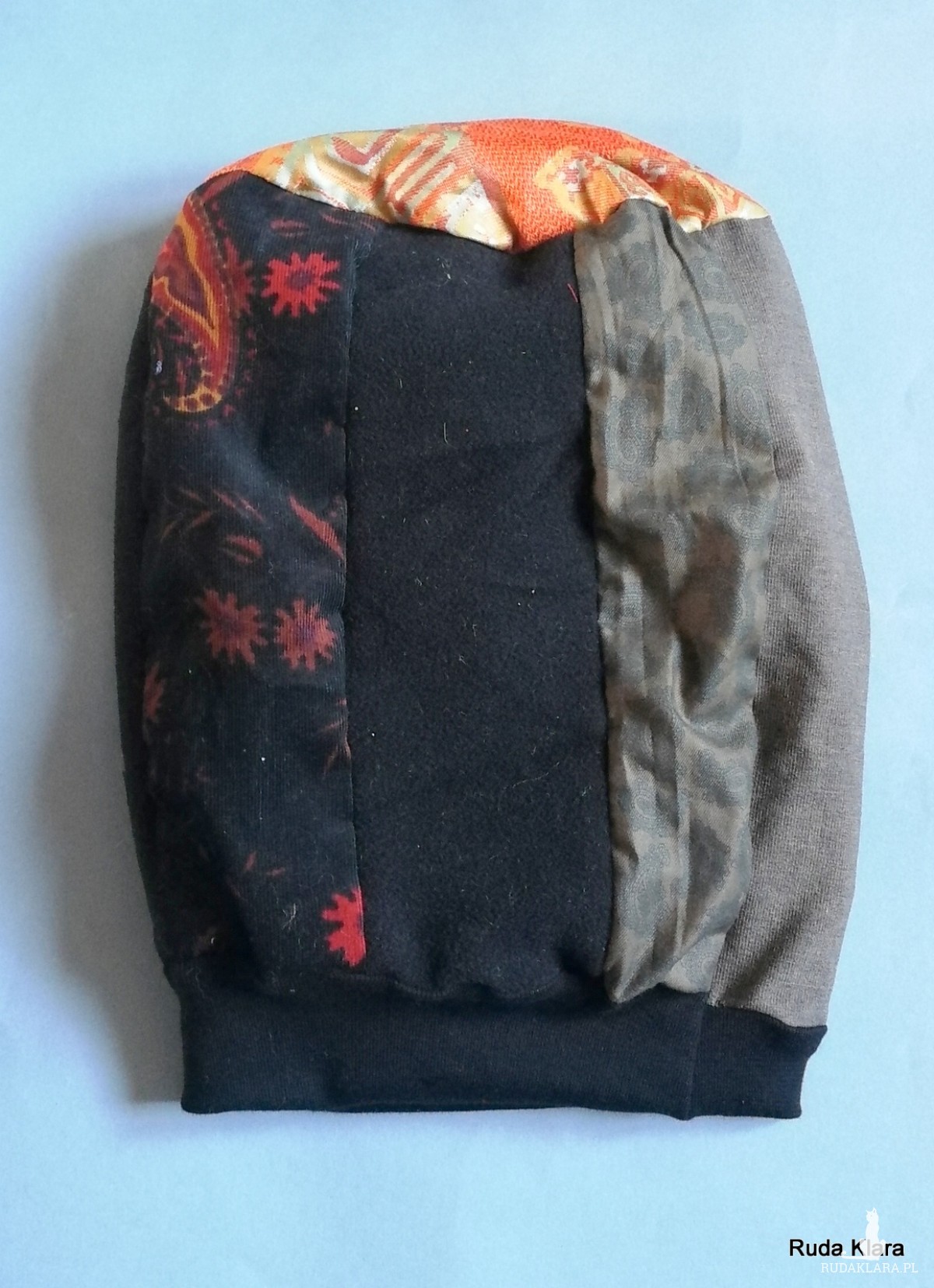 czapka turbanowa etno boho patchwork