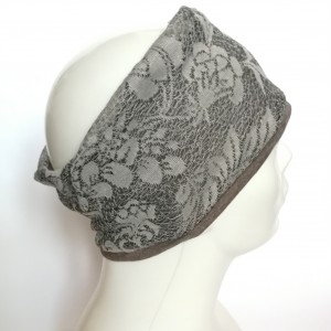 opaska koronkowa szaro brązowa joga boho sport etno