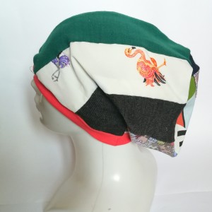 czapka turbanowa etno boho wiosenna patchwork