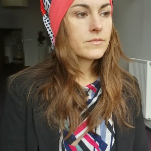 czapka duża turbanowa etno boho wiosenna patchwork