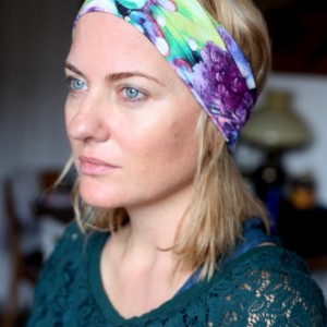 opaska kwiatowa sportowa na czoło