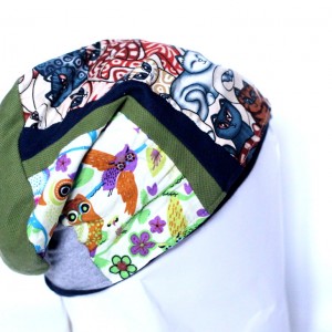 czapka damska patchworkowa kolorowa