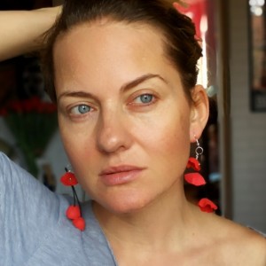 kolczyki maki lekkie folk boho