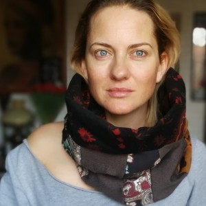 komin patchworkowy pojedynczy egzemplarz damski handmade