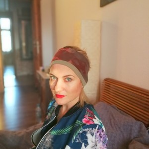 opaska damska farbowana ręcznie na podszewce