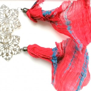 klipsy długie etno boho kolorowe folk handmade