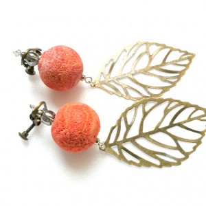 klipsy z kamieniami etno boho kolorowe folk