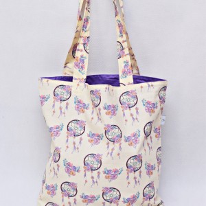 Torba na zakupy shopperka ekologiczna torba zakupowa na ramię eko siatka łapacz snów