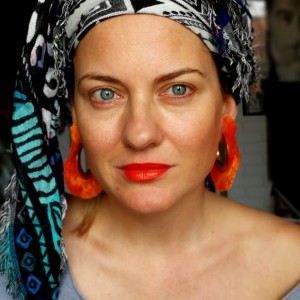 kolczyki pomarańczowe sprowadzane ze wschody, styl etno, polecam