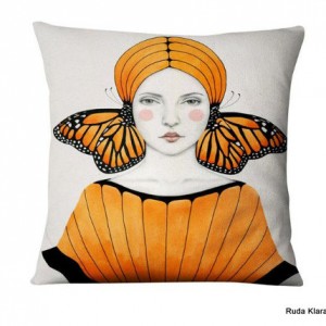 poszewka na poduszkę z wizerunkiem kobiety