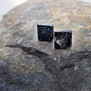 KOLCZYKI GEOMETRYCZNE KWADRATY ZŁOTE SREBRNE