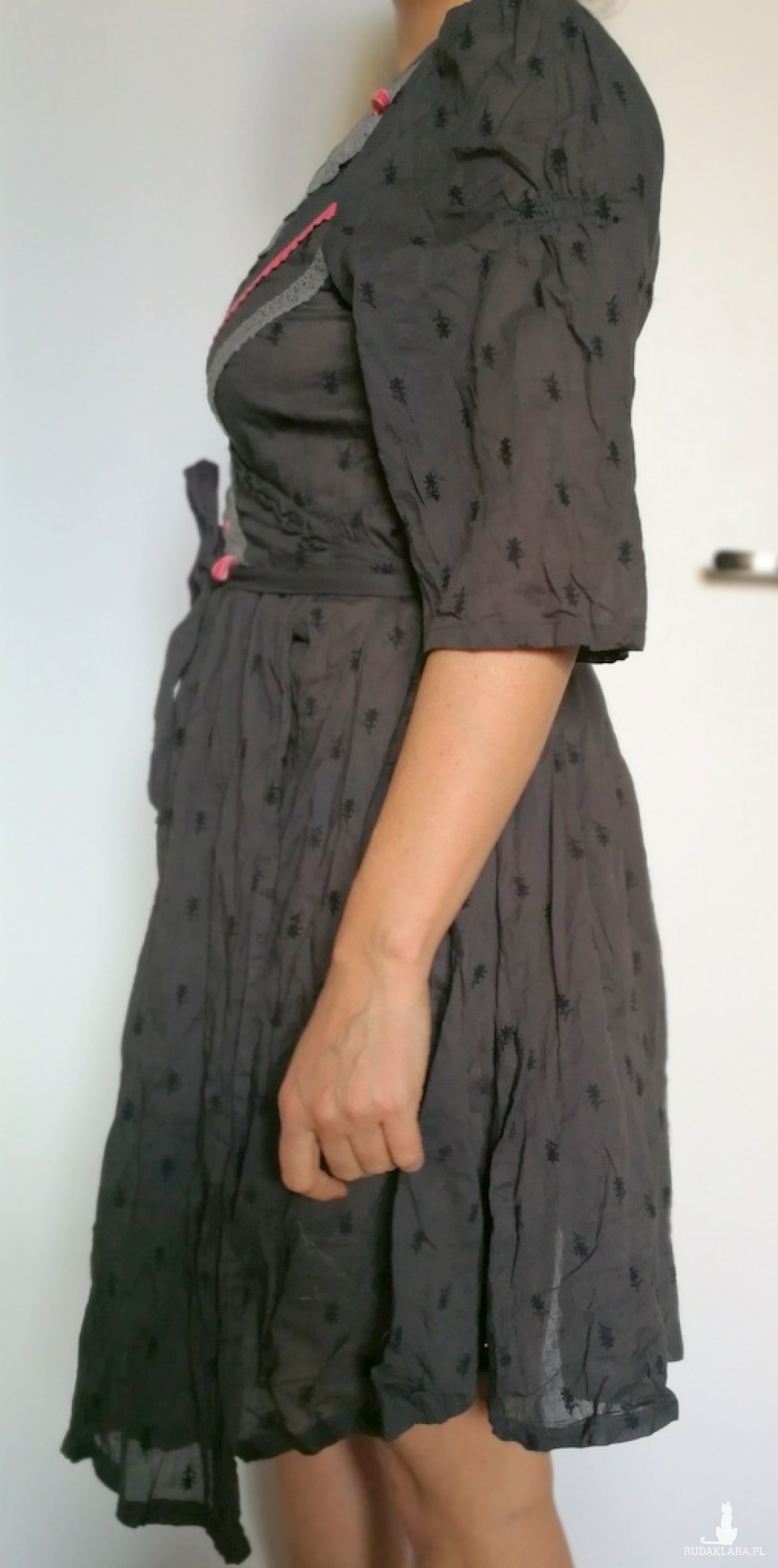 Kopertówka sukienka KappAhl szara wiosenno- letnia