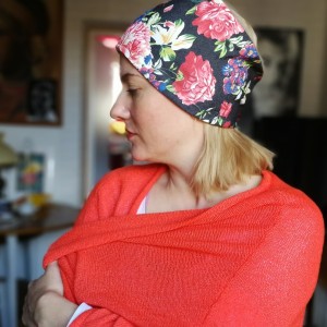 opaska damska kwiatowa ciepła kolorowa