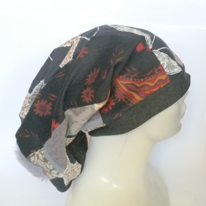 czapka turbanowa etno boho patchwork