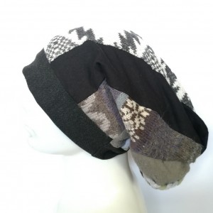 czapka damska kolorowa patchworkowa