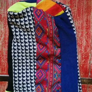 czapka patchworkowa na podszewce damska wiosenna- jesienna