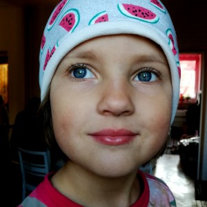 wąska opaska dzianinowa wiosenna w arbuzy