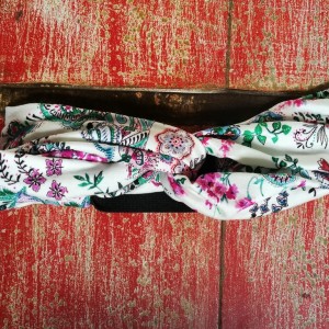 opaska turbanowa w kwiaty wiosenna