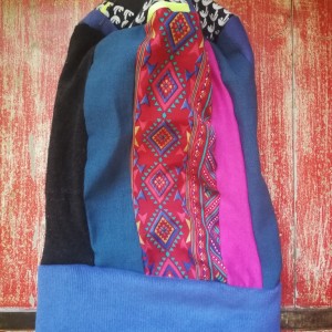 czapka damska etno boho wiosenna patchworkowa