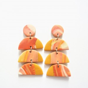 kolczyki ochra mini półkola