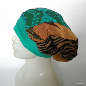 czapka damska smerfetka szyta patchworkowy