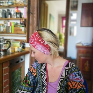 opaska sportowa w stylu boho na podszewce orient