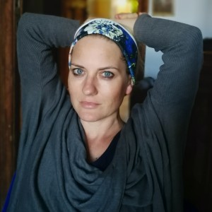 opaska wiosenna kolorowa dzianinowa